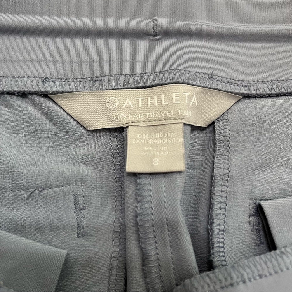Athleta Go Far Travel Pants Blue Joggers - Picture 3 of 9